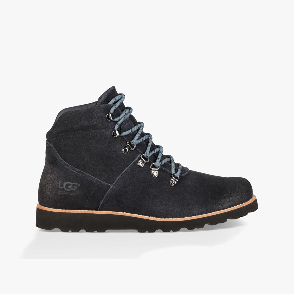 Bottes Classic UGG Hafstein Homme Bleu Marine Soldes 623FIAPK